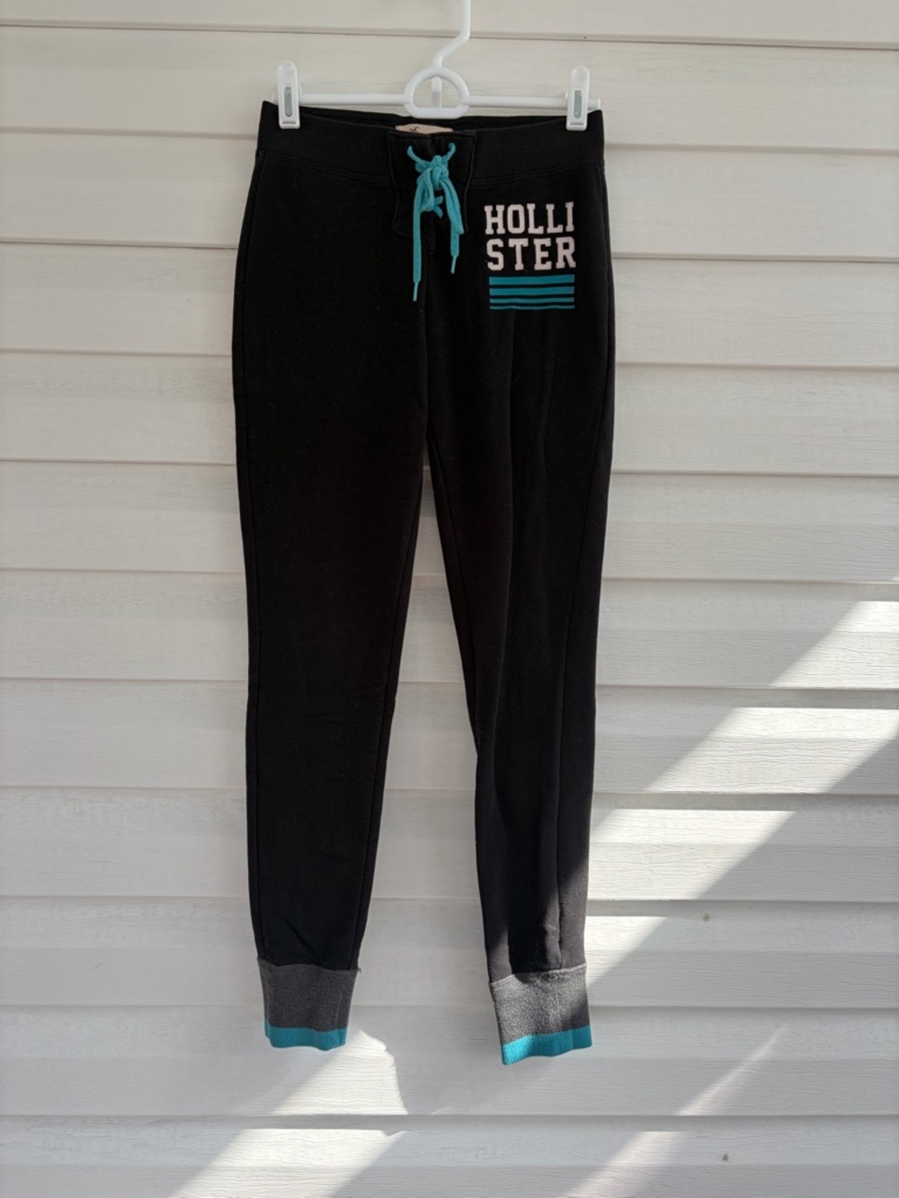 Hollister Navy Leggings Teal Accent Athletic Casual Activewear